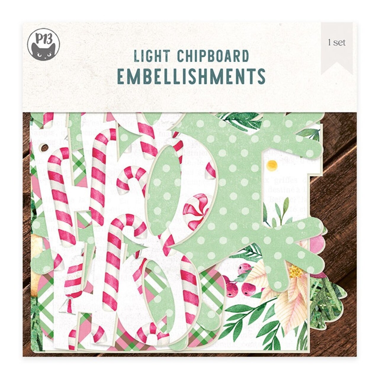 P13 Light Chipboard Album Base With Papers 6"X6"-Mix and Match, Santa's Workshop